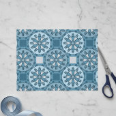 Frosty Blue Winter Mosaic Kaleidoscope Pattern Tissuepapier