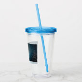 Frosty-boom in de avond roestvrij acryl drinkbeker (Links)