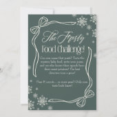 Frosty Bow Green Baby Food Challenge Spelbord Kaart (Achterkant)