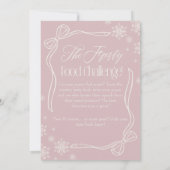 Frosty Bow Pink Baby Food Challenge Spelbord Kaart (Achterkant)