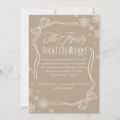 Frosty Bow Taupe Baby Food Challenge Spelbord Kaart (Voorkant)