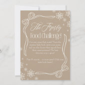 Frosty Bow Taupe Baby Food Challenge Spelbord Kaart (Achterkant)