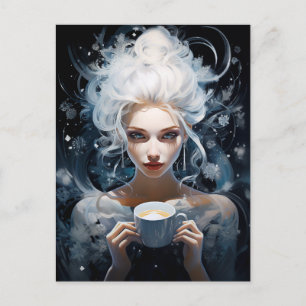 Frosty Brews: Winter's Elixir voor Coffee Aficiona Feestdagenkaart