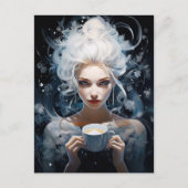 Frosty Brews: Winter's Elixir voor Coffee Aficiona Feestdagenkaart (Voorkant)