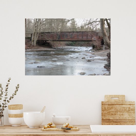 Frosty Bridge Poster (Keuken)