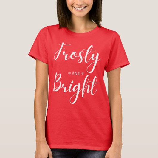 Frosty & Bright Christmas T-shirt (Voorkant)