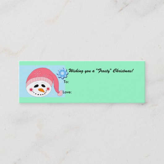 Frosty - cadeaukaart mini visitekaartje (Voorkant)