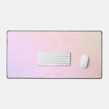 Frosty Champagne Roze Perzik Paarse Ombré met Naam