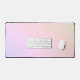 Frosty Champagne Roze Perzik Paarse Ombré met Naam Bureaumat
