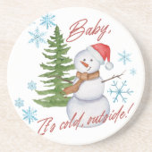 Frosty Cheer Snowman Onderzetter Set (Voorkant)