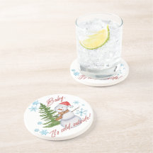 Frosty Cheer Snowman Onderzetter Set