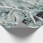 Frosty Christmas Forest Cadeaupapier (Hoek)