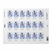 Frosty Christmas Present Label (Full Sheet)