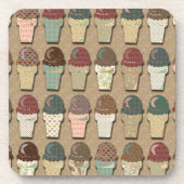 Frosty Cones Retro Art Fun Pattern Drankjes Onderzetter (Voorkant)