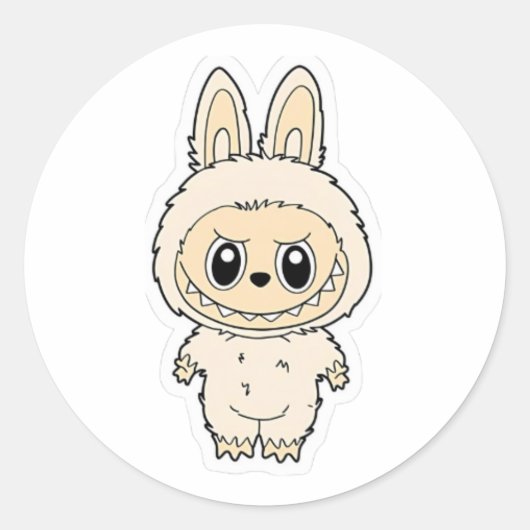 Frosty Cream BunBite Ronde Sticker (Voorkant)