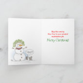 Frosty de Froman Grappige Kerst Feestdagen Kaart (Binnen)