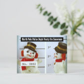 Frosty de Mok van de sneeuwman Feestdagenkaart (Staand voorkant)