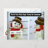 Frosty de Mok van de sneeuwman Feestdagenkaart (Voorkant / Achterkant)