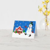 Frosty de Sneeuwman door Joel Anderson Kaart (Gele Bloem)