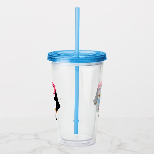 Frosty de Sneeuwman en Pinguïn Acryl Drinkbeker (Rechts)