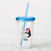 Frosty de Sneeuwman en Pinguïn Acryl Drinkbeker (Achterkant)