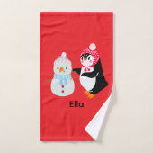 Frosty de Sneeuwman en Pinguïn Bad Handdoek (Handdoek)