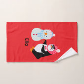 Frosty de Sneeuwman en Pinguïn Bad Handdoek (Handdoek)