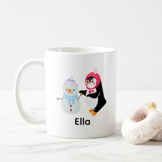 Frosty de Sneeuwman en Pinguïn Koffiemok (Met donut)