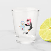 Frosty de Sneeuwman en Pinguïn Shot Glas (Voorkant)