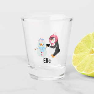 Frosty de Sneeuwman en Pinguïn Shot Glas