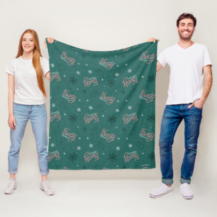 Frosty de Sneeuwman Groene Sneeuwvlok Patroon Fleece Deken