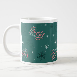 Frosty de Sneeuwman Groene Sneeuwvlok Patroon Grote Koffiekop