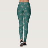 Frosty de Sneeuwman Groene Sneeuwvlok Patroon Leggings (Achterkant)