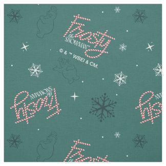 Frosty de Sneeuwman Groene Sneeuwvlok Patroon Stof