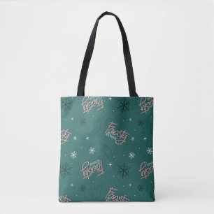 Frosty de Sneeuwman Groene Sneeuwvlok Patroon Tote Bag