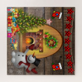 Frosty De Sneeuwman Kerstmis Legpuzzel (Horizontaal)