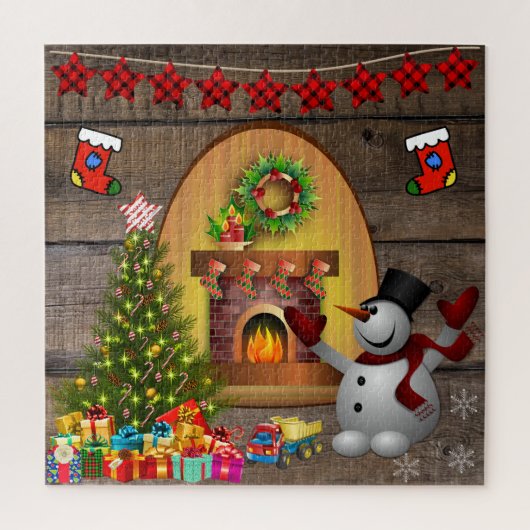 Frosty De Sneeuwman Kerstmis Legpuzzel (Verticaal)