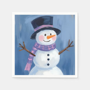 Frosty de Sneeuwman Kerstvakantie Feest Servet