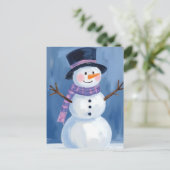 Frosty de Sneeuwman Kerstwinter Feestdagenkaart (Staand voorkant)