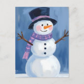 Frosty de Sneeuwman Kerstwinter Feestdagenkaart (Voorkant)