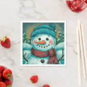 Frosty de Sneeuwman Papieren Servet (Insitu)