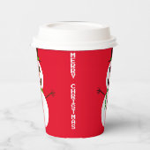 Frosty de Sneeuwman Red Paper Cup Papieren Bekers (Links)