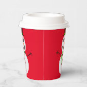 Frosty de Sneeuwman Red Paper Cup Papieren Bekers (Rechts)