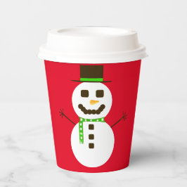 Frosty de Sneeuwman Red Paper Cup Papieren Bekers