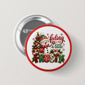 Frosty de Sneeuwman Ronde Button 5,7 Cm (Voorkant /achterkant)