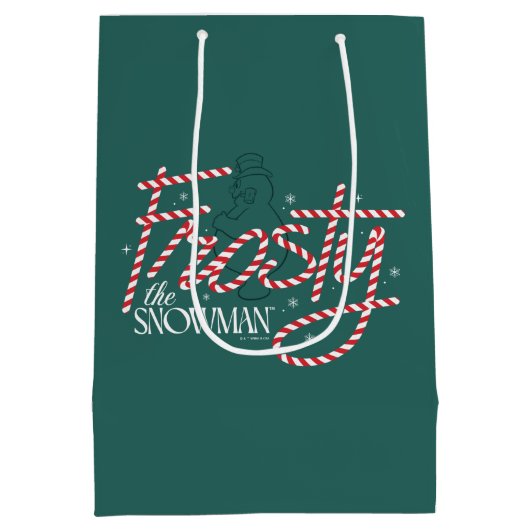 Frosty de Sneeuwman Suikersnoep Logo Medium Cadeauzakje (Achterkant)