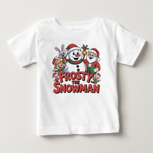 Frosty de sneeuwman t-shirt ontwerp (Voorkant)