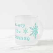 Frosty de sneeuwmok sneeuwpop schattige winter matglas koffiemok (Voorkant rechts)