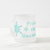 Frosty de sneeuwmok sneeuwpop schattige winter matglas koffiemok (Voorkant links)