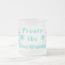 Frosty de sneeuwmok sneeuwpop schattige winter matglas koffiemok